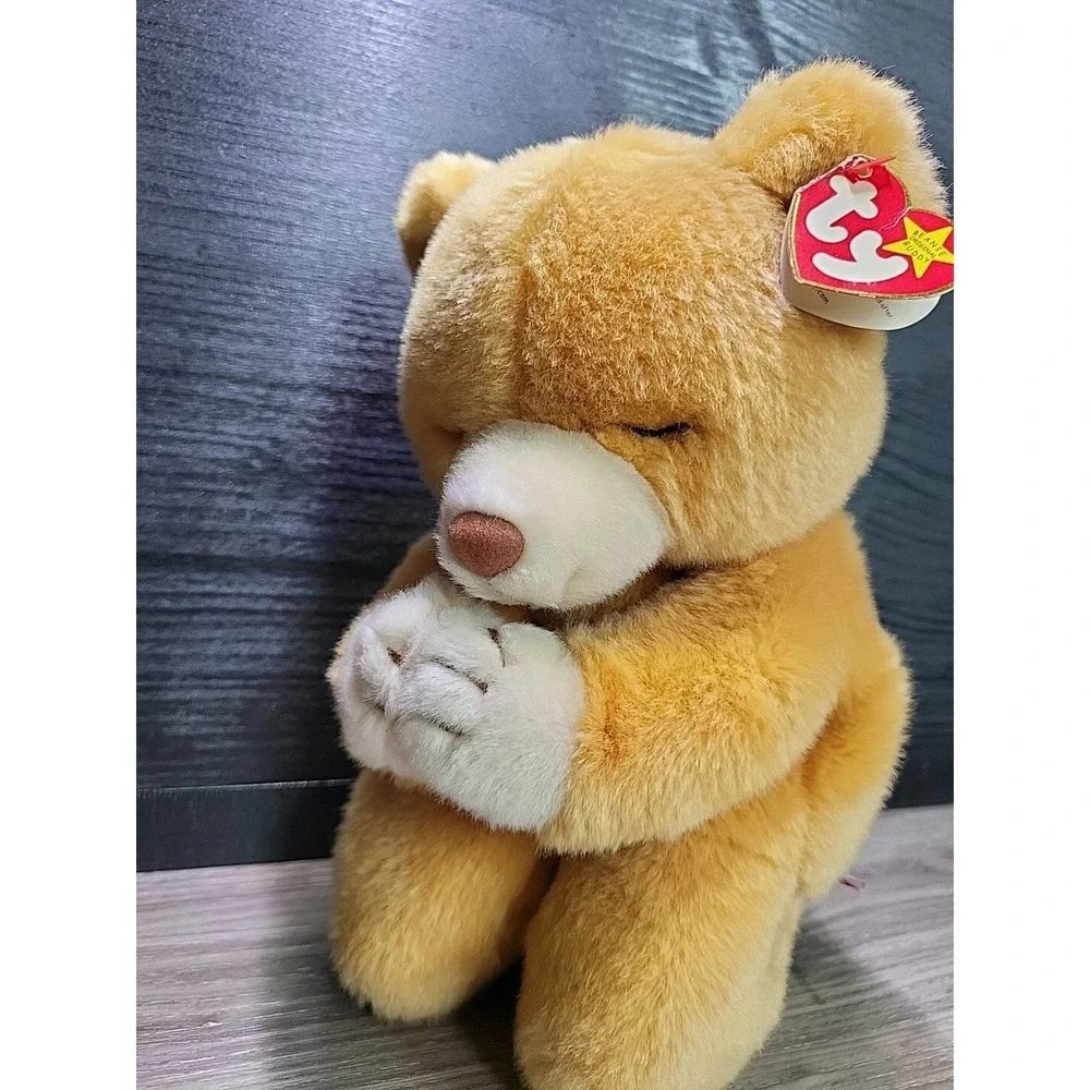 TY‎ Beanie Buddies HOPE Praying Bear Plush Original Tag & Label 10